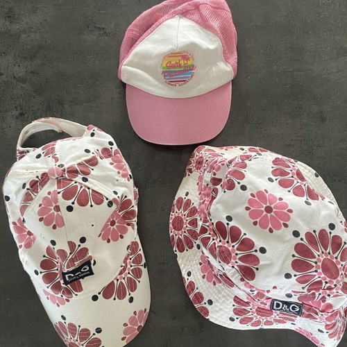Zara kids hats used, set of 3, pink, size S
