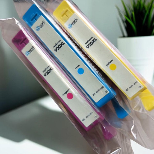 Ink cartridges 920XL set of 3 colors @work new