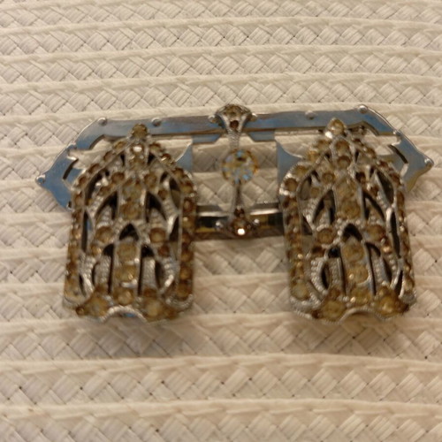 Vintage brooch with detachable clips, like new, Art Deco style