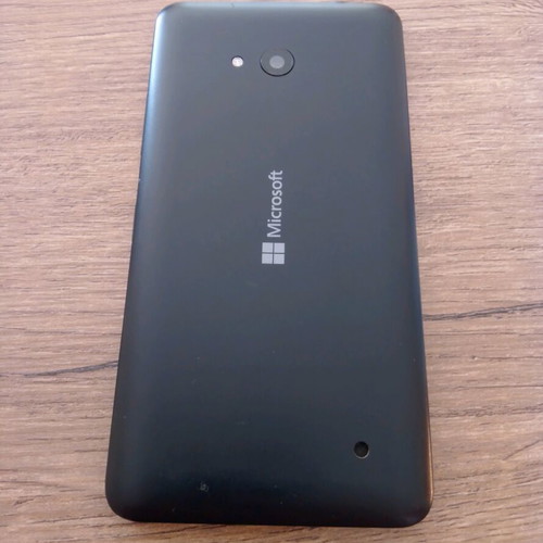 Microsoft 640 used with cracked screen, black, 64GB, Dual SIM