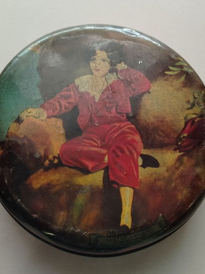 Αγγλικό τσίγκινο κουτί καραμέλες Red Boy Toffee μεταχειρισμένο, 1930