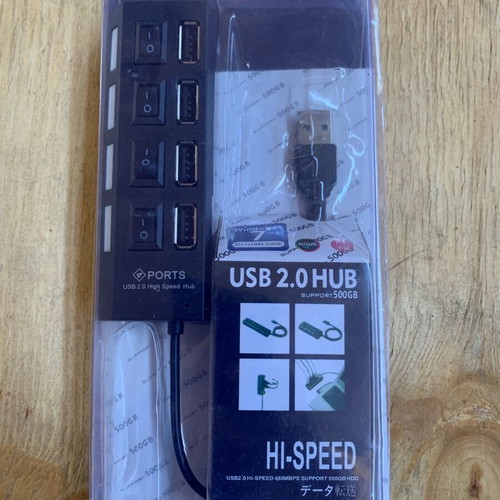 Usb Hub 4-Port USB 2.0 new, compatible with USB-A