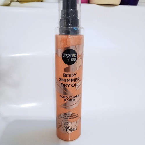 Organic Shop Body Shimmering Dry Oil 100ml new