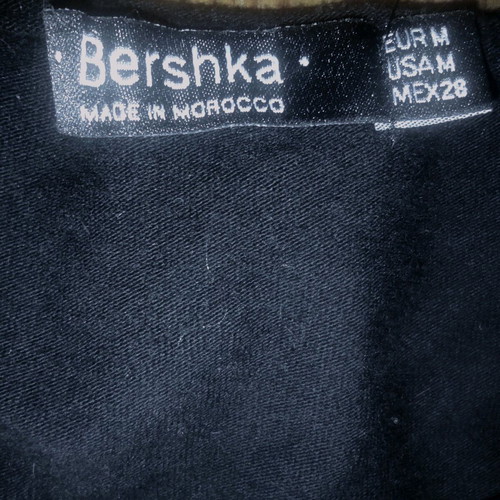 Bershka Sleeveless Crop Top with Criss Cross Elastic Straps like New, Black