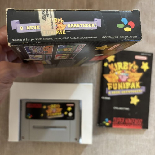 Kirby's Fun Pak 8 Games Super Nintendo SNES PAL complete
