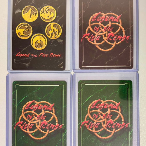 Legend Of The Five Rings 4 cards used, 1996-2000 lot