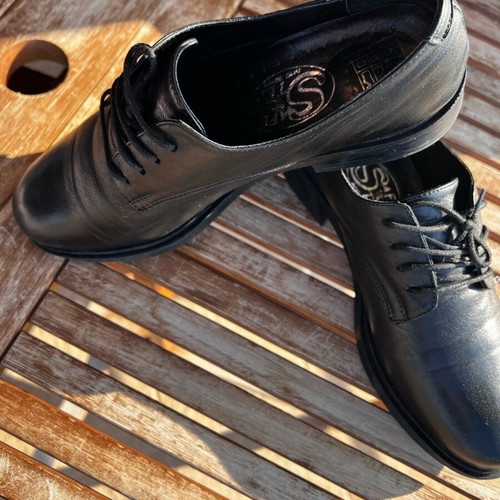 Step to Step Loafers shoes black genuine leather like new