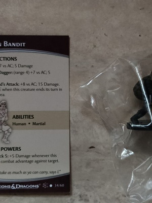 Dungeons & Dragons Demonweb Human Bandit figure #34/60