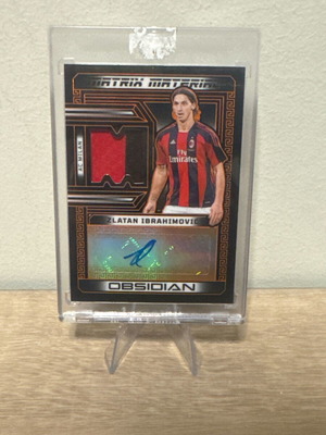 Zlatan Ibrahimovic Milan patch auto Panini Obsidian 2023-2024 καινούργιο
