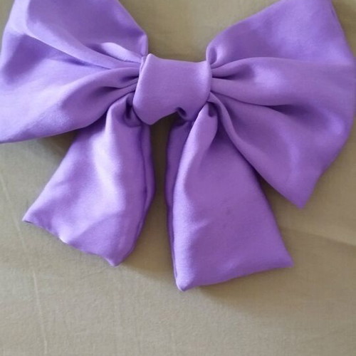 Hair bows like new, handmade, beige and purple, set of 2