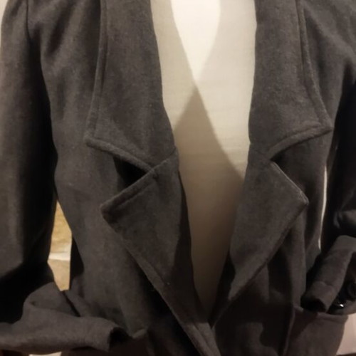 No Limit women's gray semi-coat used with asymmetric collar