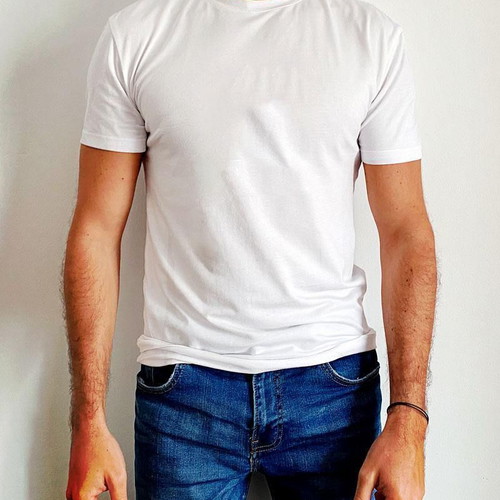 Men's white mako t-shirts size Large set of 7 new