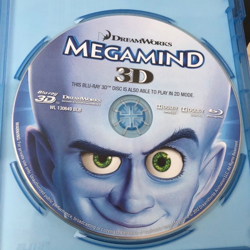 Megamind 3D Blu-Ray used, dubbed with Greek subtitles