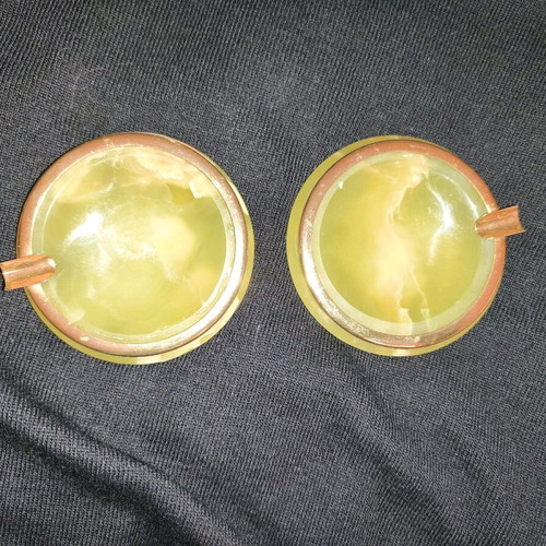 Onyx ashtray set vintage, 10cm diameter, like new