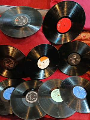 Records for decoration used, pack of 9, without covers