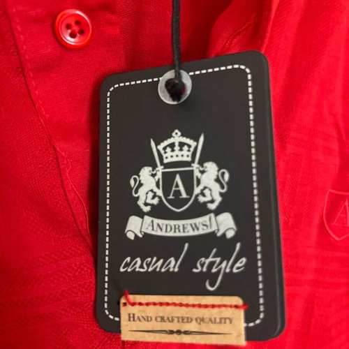 Endeson Fashion men's shirt red, size XL, new
