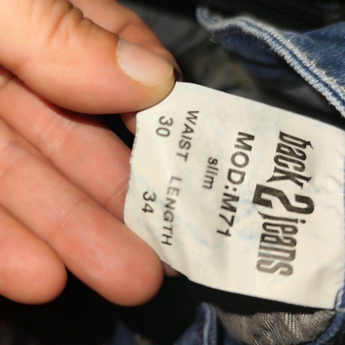 Back2Jeans men's jeans used, vintage with rips, size 30