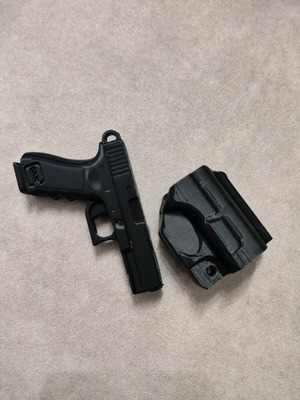 Clock keychain gun with holster and belt support made to order