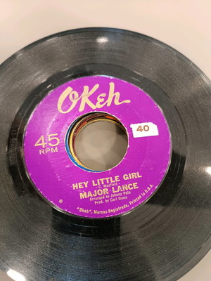 Major Lance Hey Little Girl 45 rpm vinyl record used condition
