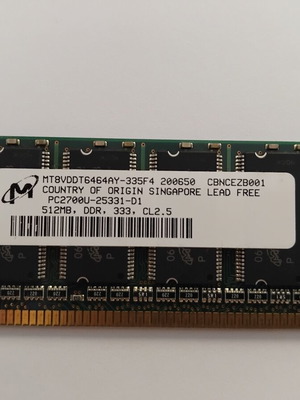 Micron 512MB DDR1 DDR-333 PC2700 CL2.5 RAM модул