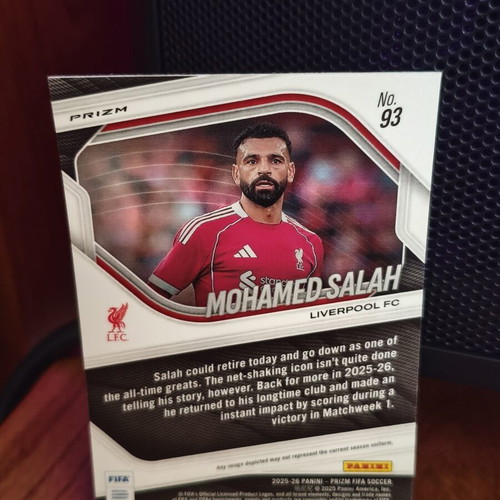 Panini Fifa Prizm 25-26 Mohamed Salah Mosaic Silver Card new
