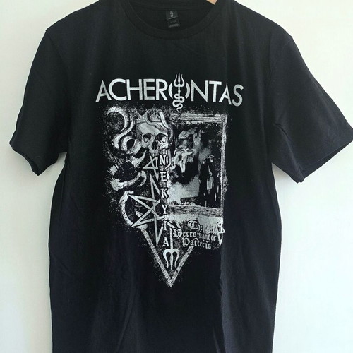 Acherontas The Necromantic Patterns band t-shirt, size Medium, Gildan