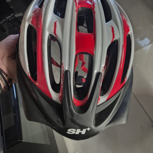 SH+ Pulse bicycle helmet L/XL 59-61cm, white/red/black