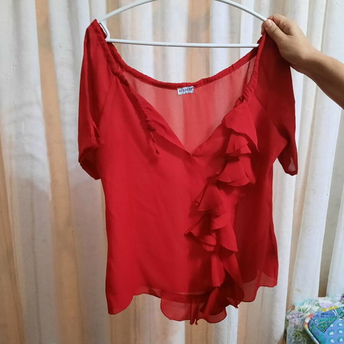 Summer blouse like new, red, size L