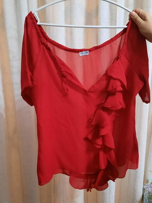 Summer blouse like new, red, size L