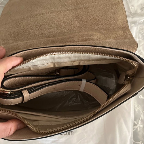 Caprisa leather beige handbag new with gift packaging