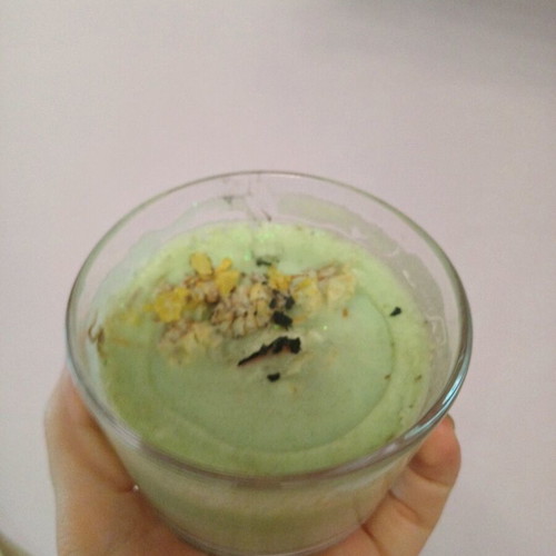 Handmade mosquito repellent candle with basil used