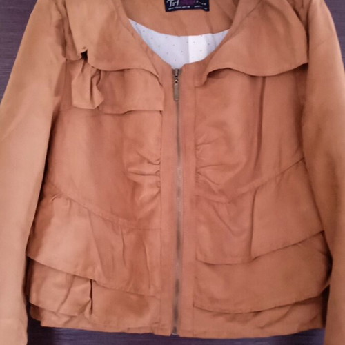 Zara women's suede jacket brown, like new, size S