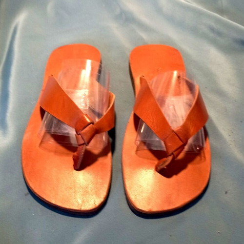 Children's leather sandals size 30 new, handmade style, brown