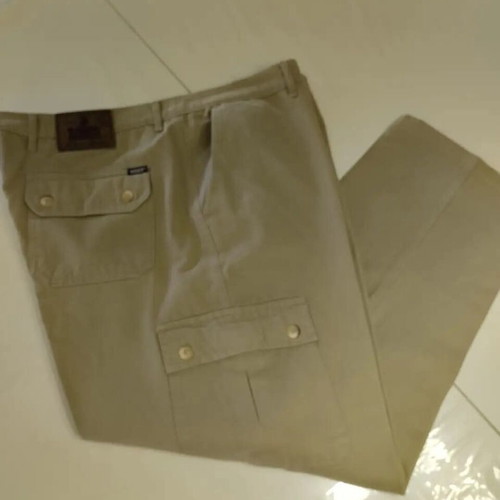 Vintage men's cargo pants Rodeo 3XL like new, light khaki