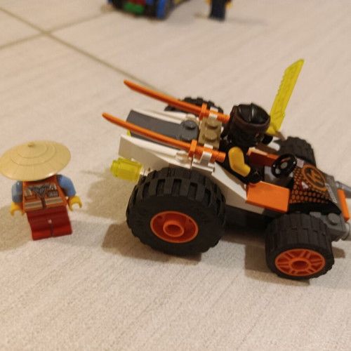 Lego Ninjago 71706 Cole's Speeder car used with 2 mini figures