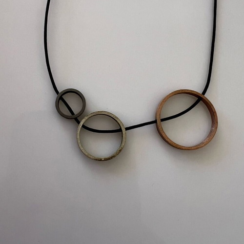 Necklace with gold-plated silver 925 elements, slightly worn