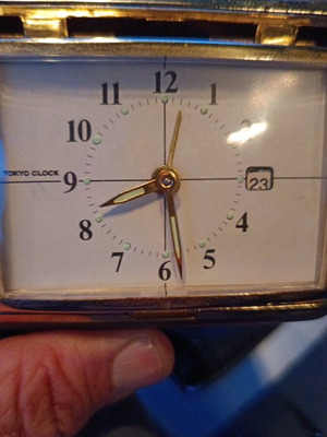 Tokyo clock travel clock used, in good condition