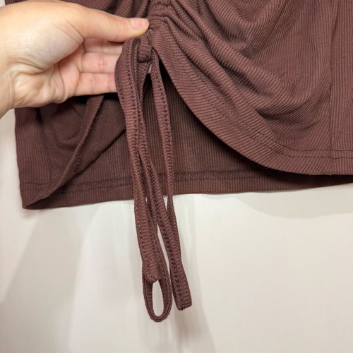 Set of 2 Mini Skirts like new, animal print and brown ribbed