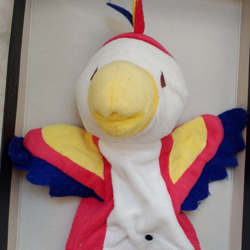 Cloth glove puppets used, set of two