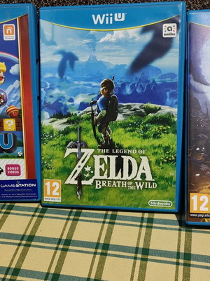 Nintendo Wii U games used, Zelda Breath of the Wild, Super Mario Bros U, The Book of Unwritten Tales 2