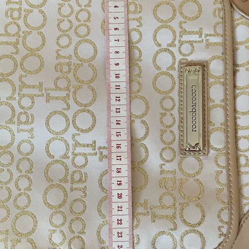 Rocco Barocco crossbody bag beige with gold logo, like new