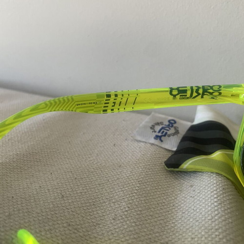 Oakley Frogskins sunglasses used, translucent acid neon green frame
