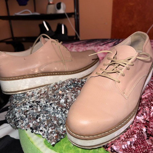 Tsakiris Mallas Nude Sneakers Size 39 like new with platform