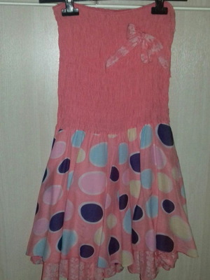 Strapless dress like new, multicolored, size S