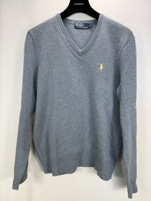 Polo Ralph Lauren ανδρικό μάλλινο πουλόβερ μέγεθος S σαν καινούργιο, μπλε