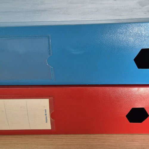 Office organization set new, 3 red cardboard, 1 blue plastic, 2 polybox, 5 blue binders