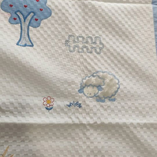 Quilted blanket for boy new, handmade, baby or child