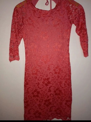 Women's pink lace dress like new, size S