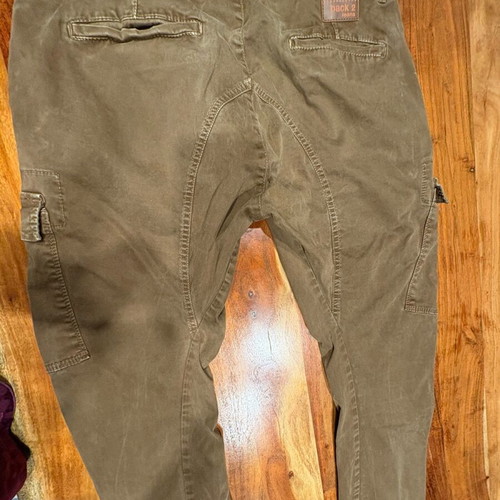 Men's cargo pants used, slim fit, brown, A-Style, size S