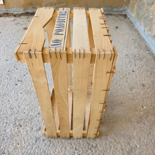 Wooden Fruit Crate new, chestnut wood